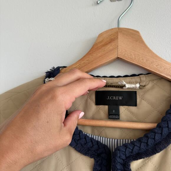 J. Crew Quilted Safari Jacket Khaki 2 - Picture 5 of 9
